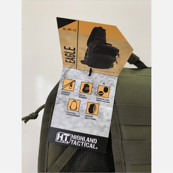 Highland Tactical Eagle Sling Bag Molle Web Adjustable Crossbody - Picture 5 of 5